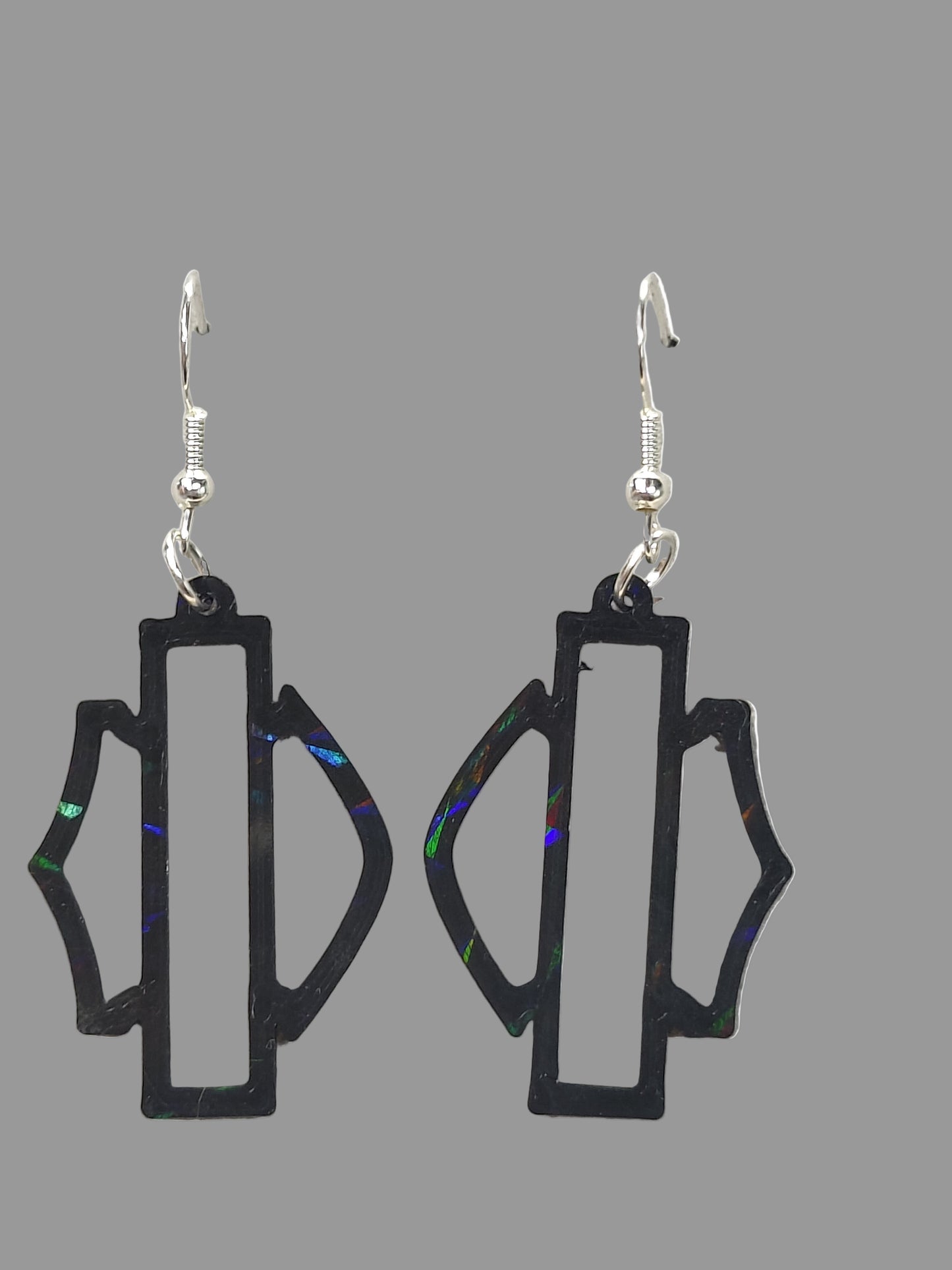 Bar & shield earings