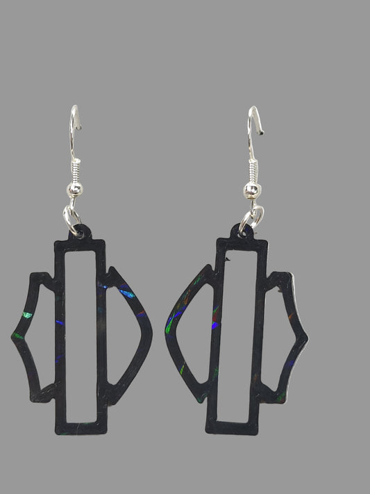 Bar & shield earings