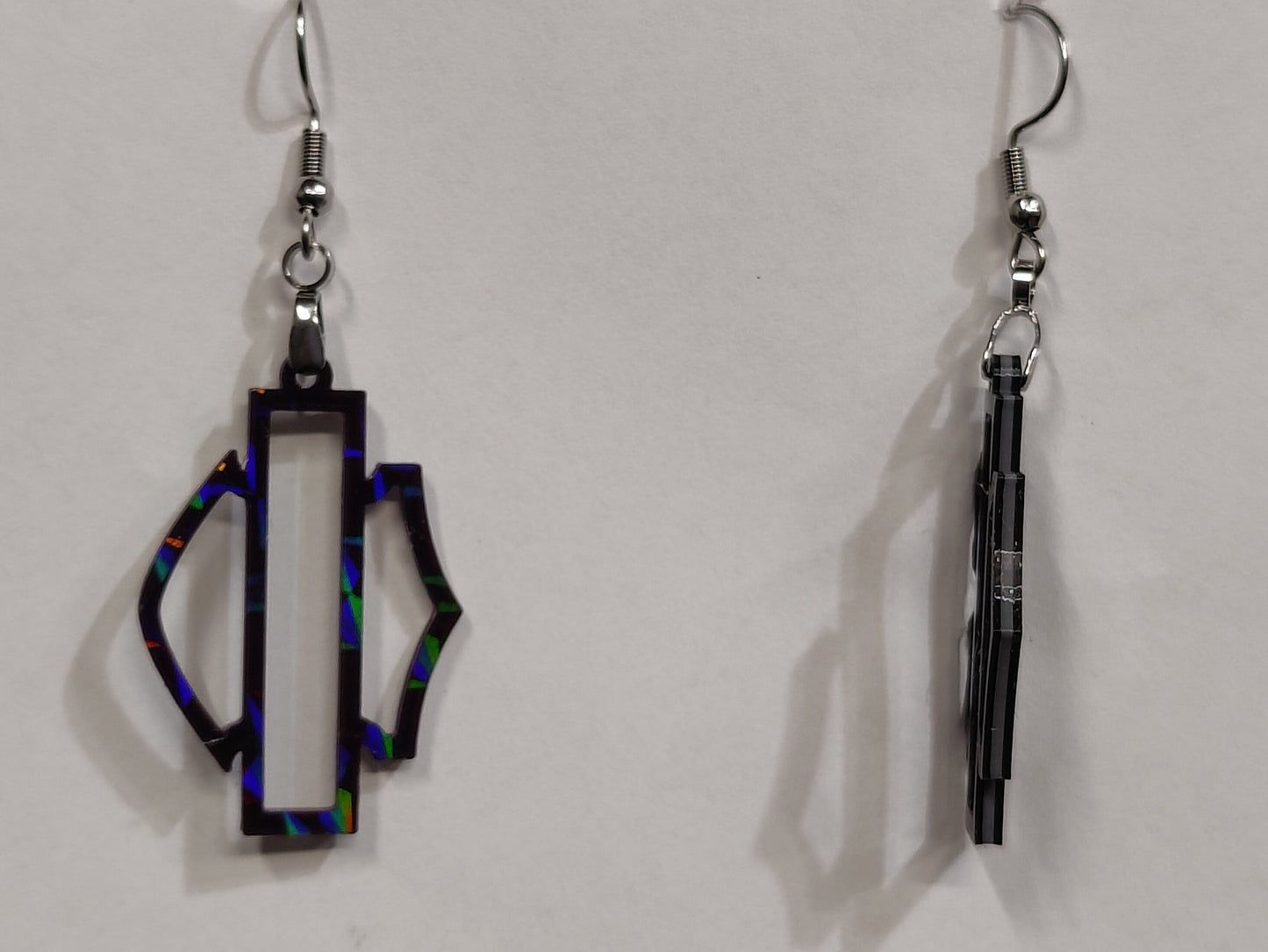 Bar & shield earings