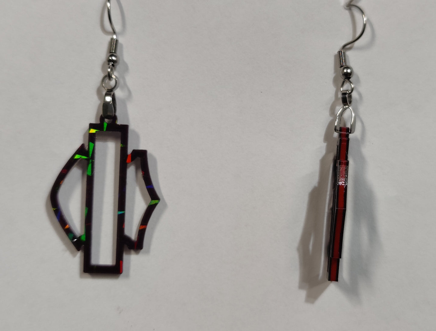 Bar & shield earings