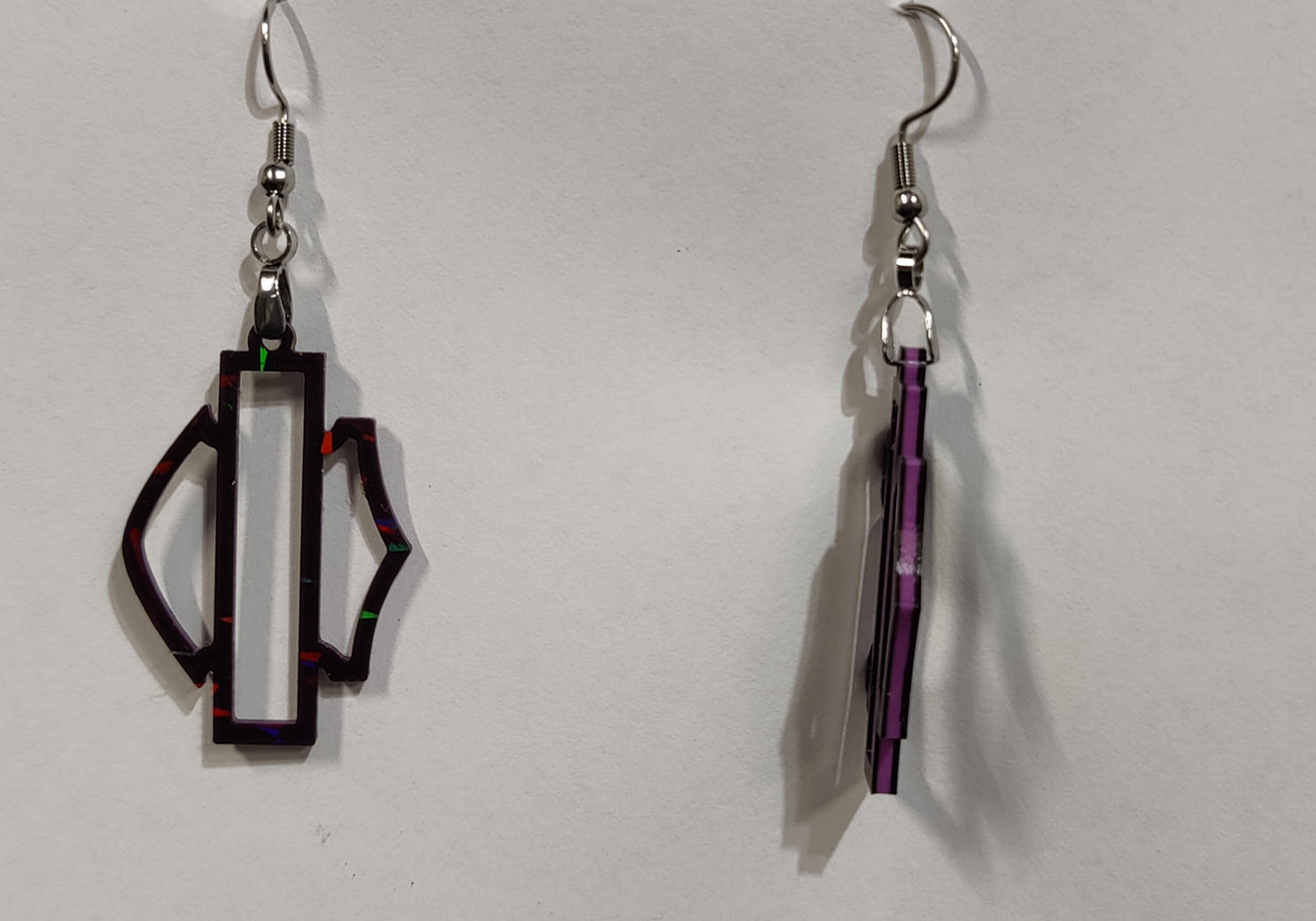 Bar & shield earings