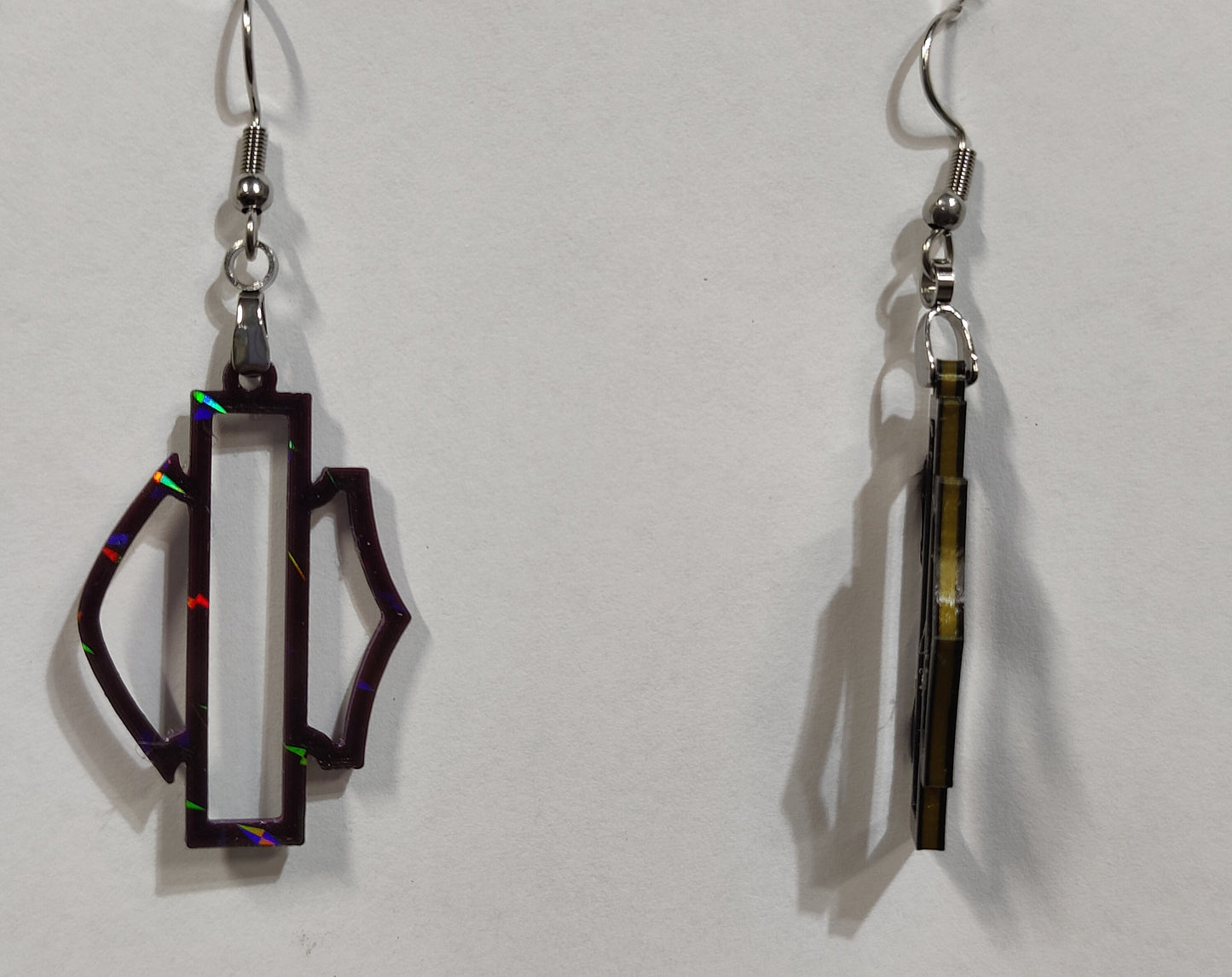 Bar & shield earings